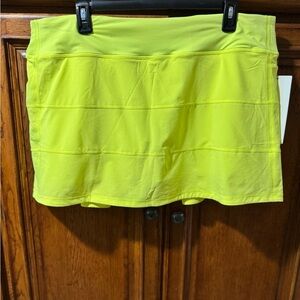 NEW Lululemon Pace Rival Skort in Neon Yellow Color